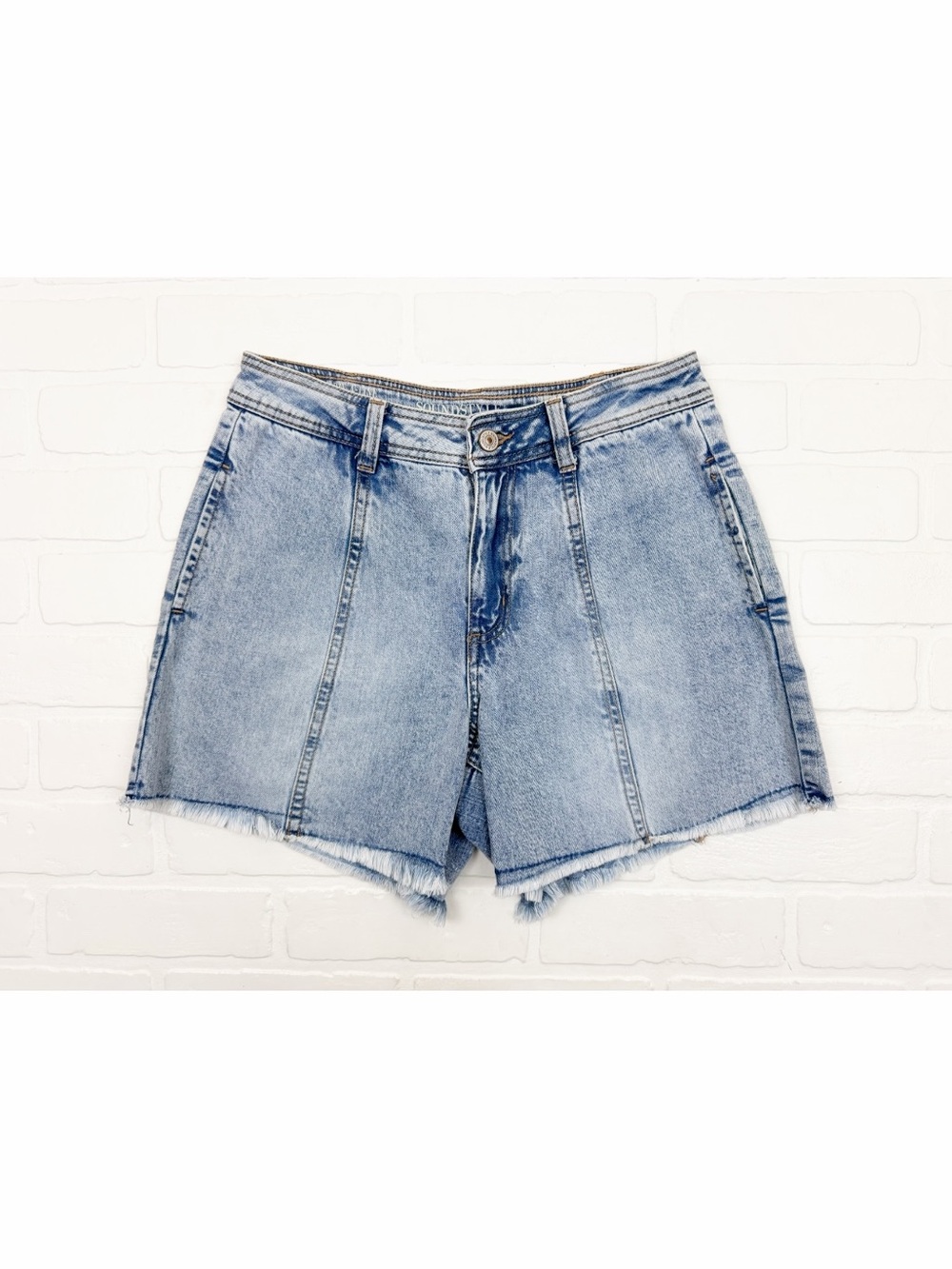 Sound Style High Rise Arie A-Line Easy Fit Jean Shorts Stretchy Size 6